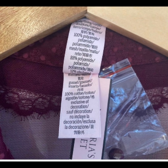 NWT Victoria's Secret Burgundy Teddy - Picture 7 of 14